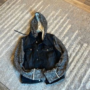 Free people jean jacket black size small